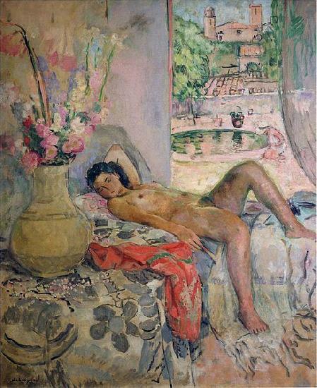 Henri Lebasque Prints Nude portrait by Henri Lebasque, oil on canvas. Courtesy of The Athenaeum China oil painting art